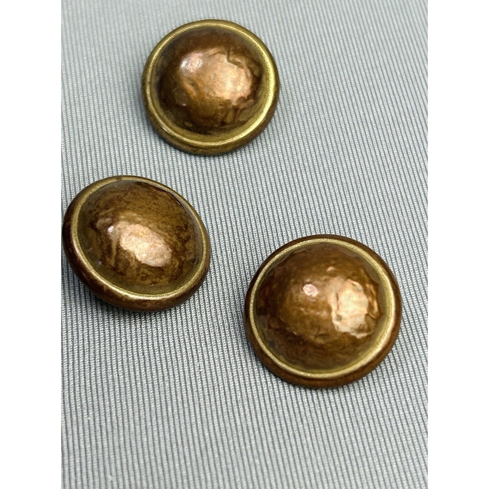 Vintage‎ Dome Metal Buttons Set Of 5 - Picture 4 of 10